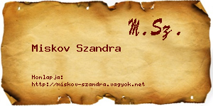 Miskov Szandra névjegykártya